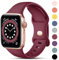 CeMiKa Kompatibel mit Apple Watch Armband 38mm 40mm 41mm 42mm, Ersatz Silikon Sport Armbänder Kompatibel mit iWatch Armband Series 10 9 8 7 6 5 4 3 2 1 SE, Damen Herren, Weinrot