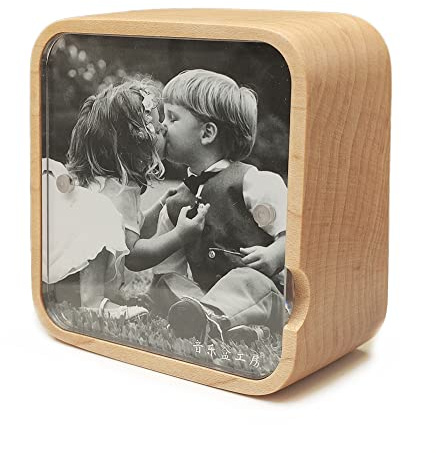 falado Carillon in legno massello con cornice portafoto, il miglior regalo per Natale, compleanno, San Valentino, festa della mamma, melodia di You are My Sunshine (legno d'acero)