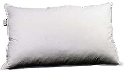 TAKIMED Cojín para Cama Suave de Pluma de Ganso Fillsoft, Almohada de Pluma de oca Suave y Confortable, cojín antiácaros, hipoalergénico y Transpirable,Fabricado en Italia.