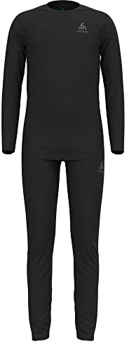 Odlo Thermounterwäsche Kinder Fundamentals Active Warm I Winterleggings und Langarm Thermoshirt Mädchen Jungen I Warmes Skiunterwäsche Set