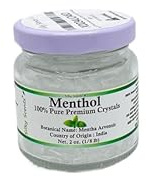 Silky Scents 2 oz Premium Menthol Crystals, 100% Pure Organic and Natural in Glass Jar