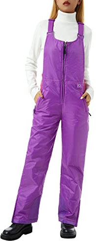 Skihose für Damen, Winter, wasserdicht, Wanderhose, warm, Softshell, winddicht, für Arbeit, Snowboard, Berg, Schnee, Klettern, violett, 52