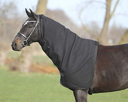 netproshop Fleece Halsteil Einzeln zu Tragen oder als Ergänzung zu Pferdecken schwarz S M L, Groesse:L, Farbe:Schwarz
