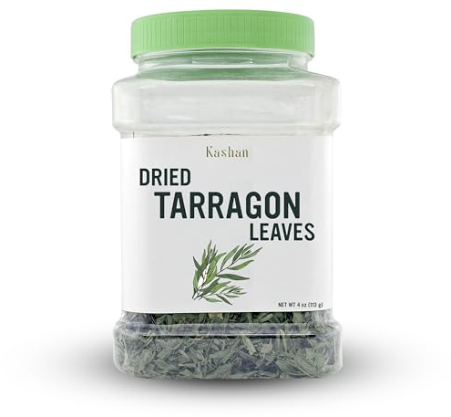 Kashan Dried Tarragon Leaves, Great Aromatic Seasoning for Food Flavoring, Salad, Soups and Meat, Garnish, Vegetarian 4oz (113g)