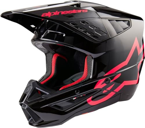 Alpinestars S-M5 Corp 2024 Motocross Helm, schwarz/pink, 2XL (63/64)