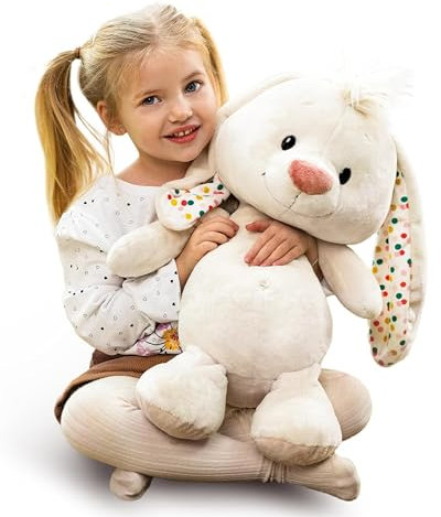 NICI Kuscheltier Hase creme 50cm I Plüschhase mit großen Hängeohren I Plüschtier für Schmusetierliebhaber I Stofftier Hase aus nachhaltiger Produktion – 49259