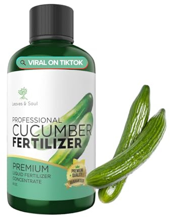 Professional Cucumber Liquid Fertilizer 5-1-5 Concentrate 8 oz, Premium Organic Cucumber Fertilizer, Plant Food for Cucumber Plants, Liquid Fertilizer for Garden Vegetables Made in USA