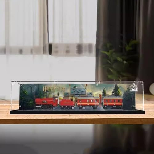 Yglophic Transparente Vitrine aus Acryl für LG 76423 Hogwarts Express & Station, staubdichte Aufbewahrungsbox aus Acryl, kompatibel mit LG 76423 (LG-Modell Nicht im Lieferumfang enthalten) B