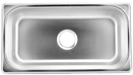 Évier de Camping-car, évier de Cuisine en Acier Inoxydable, 12,8 X 6,93 X 2,56 Pouces, Lavabo intégré pour le Lavage des Mains, avec Sortie de Vidange de 40 Mm, (Couleur acier