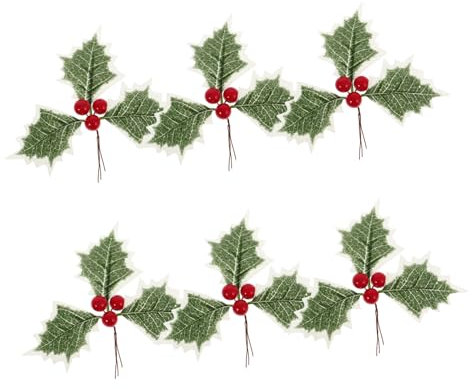 Garneck 6stücke Teiliges Weihnachtsdeko Mit Künstlichen Blättern Attraktive Tischdekoration Für Weihnachten Winterfeiern Und Festlichkeiten Für Zuhause Und Büro