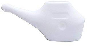 Traveler’s Plastic Neti Pot for Nasal Cleansing | Compact and Travel-Friendly Design | Natural Treatment for Sinus, Infection and Congestion (White)
