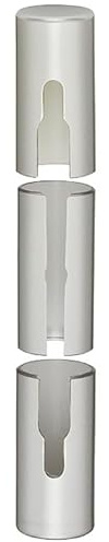 cyclingcolors 2x Zierhülse türband Abdeckhauben türscharnier rund Fenster Tür Scharnier Kappe Schutz Möbel Abdeckappen, 20mm weiß Länge 118mm Kunststoff