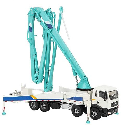 Pssopp 1:55 Mini Concrete Pump Truck Toy, Alloy Model for Kids with Realistic Details and Functional Features for Play and Collection