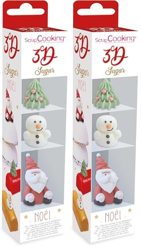 Scrapcooking 3D Décos Sucres Noël (Lot de 2)