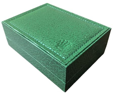 ROUREOX Cofanetto Verde Orologio - Custodia Singola Pelle, Piccola Scatola Organizer Legno Conservazione per Rolex Datejust