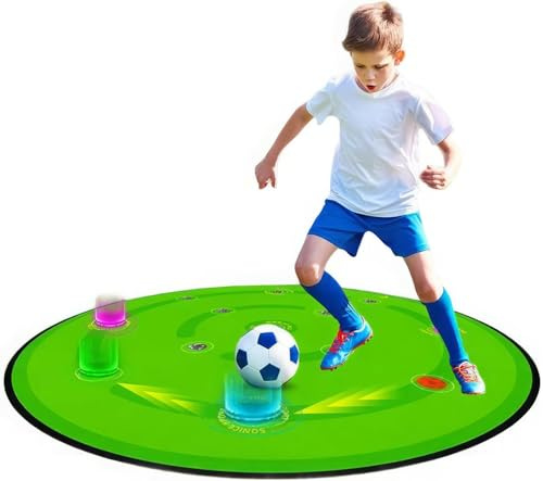 Tappetino Luminoso Per Allenamento Di Reazione Per Calcio, Tappeto Per Allenamento Di Agilità Da 1,4 M Con 13 Luci Per Di Reazione E 7 Modalità, Tappetino Per Abilità