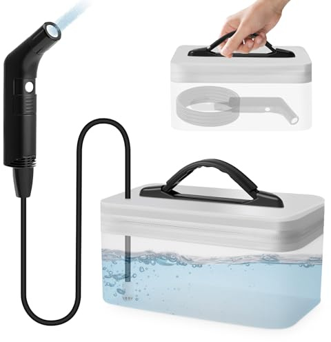 Elektrisches Reise Bidet 2.3L, Electric Bidet Mobiles Portable Bidet mit 1.2M Schlauch, Tragbar für Toilette Camping Outdoor, Muslimische Dusche Perinealflasche 2 Modi