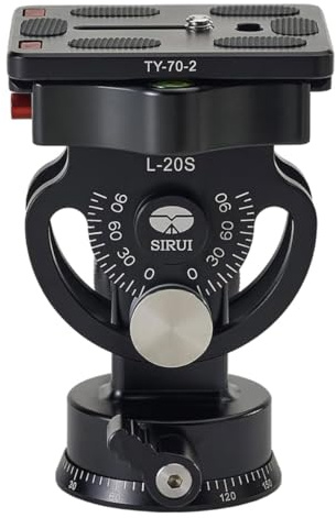 Sirui stativvinklat (aluminium, höjd: 79 mm, vikt: 0,33 kg, belastning: 15 kg) svart med växelplatta TY-60, L-20S, svart