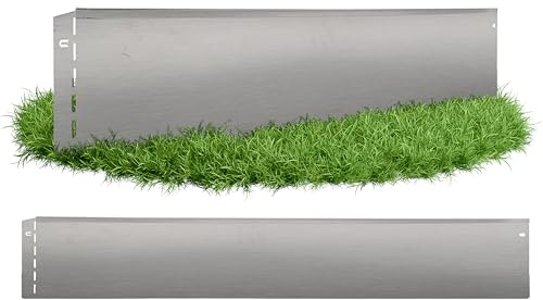 GartenAZ Rasenkante Metall feuerverzinkt 103x20cm, Nutzlänge 1 m | Flexible Rasenbegrenzung aus Stahlblech für saubere Rasen- & Beetabgrenzung, Beeteinfassung Kante, robust & langlebig