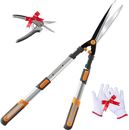 AIRAJ 750-880mm Telescopic Hedge Shears,Lightweight and Labor-Saving Garden Shears for Grass,Manual Garden Pruning Tools,Suitable for Home,Garden and Greening Long Handled Gardening Shears