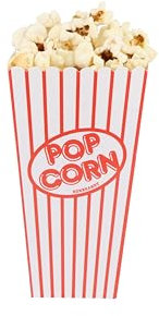 HENBRANDT 10 scatole di Pop Corn, 14 x 7,5 cm, in stile popcorn retrò, caramelle, dolci, contenitore per feste di compleanno, serate di cinema e Natale