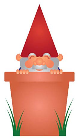 Gnome in Plantpot Lined Notebook