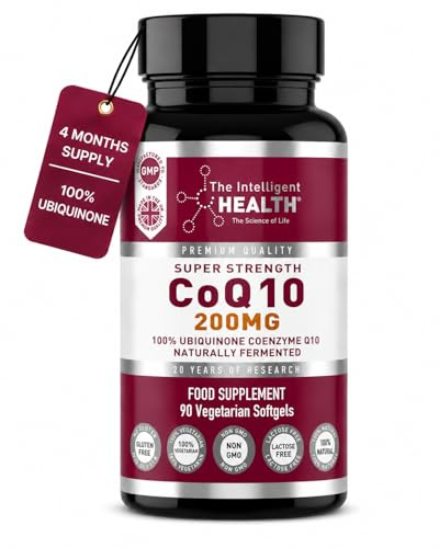 CoQ10 Supplement, Fermented Coenzyme Q10 Ubiquinone, 200mg, 90 Softgels