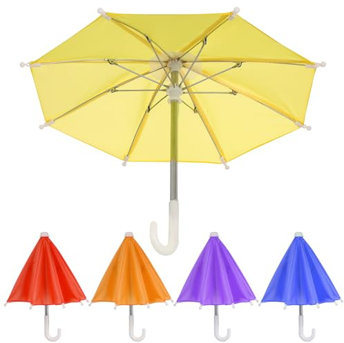 STOBOK Mini-Regenschirm Spielzeug 5 Stück Bunte Volltonfarbe DIY Malen Puppenhaus Deko Hängende Requisiten Kreatives Kinderspielzeug Für Geburtstag Party Fotografie