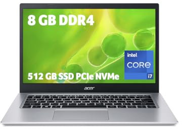 acer Laptop Aspire 5 14 HD Core i7 4 Core 8GB 512GB SSD | 1 Year Insurance Against Theft | Aluminum Cover | Warranty in Mexico