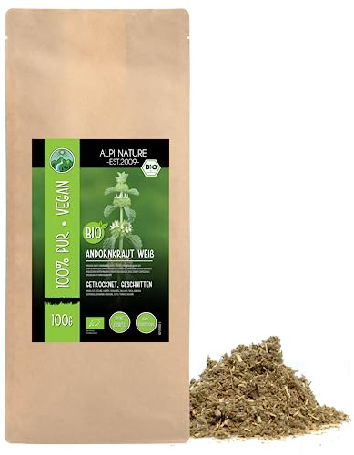 Alpi Nature Marrube Blanc BIO Séchée 100g, Thé en Vrac, Herbe de Marrube Séchée et Coupée