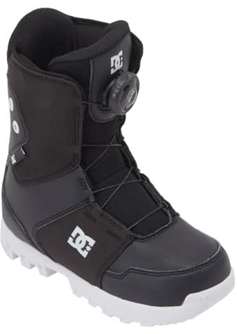 DC Scout - Scarponi da snowboard da bambino, taglia M, colore: Nero/Bianco