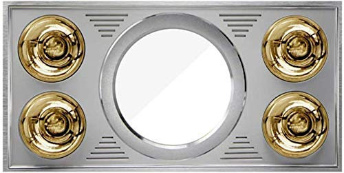 1150W Lámpara de calefacción de baño multifunción Calefacción de Cuatro Luces Lámparas de Techo integradas Baño Calentador de ventilación Impermeable Iluminación ABS Caja ignífuga Cuerpo Lámpara LED