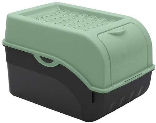 ARTECSIS® 1 x Kartoffel Aufbewahrungsbox mit Deckel für 4 kg Kartoffeln (salbeigrün) - Vorratsbehälter & Vorratsdosen Gemüse & Lebensmittel - Kartoffelbox, Zwiebelbox, Gemüsebox (inkl. 6 Aufkleber)