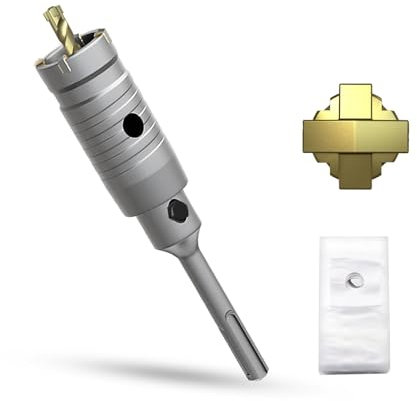 METOTY Corona de perforación hueca de 30 mm, con adaptador SDS Plus de 110 mm, para mampostería, ladrillo, hormigón, cemento, piedra concrete