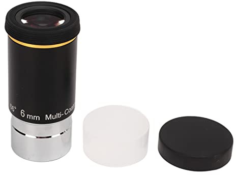 Astronomiskt teleskopobjektiv, 6 mm brännvidd, 66 graders vidvinkelokulär för 1,25-tums teleskop, högupplöst grönt filmglas, stort synfält, för familj och vänner,