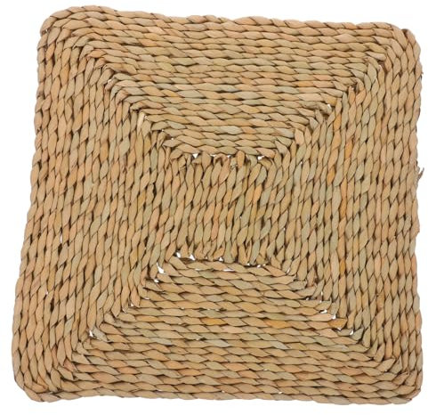 Levemolo Gewebtes Bodenkissen Aus Stroh 40x40cm Quadratisches Sitzkissen Natürliche Sitzmatte Für Yoga Schlafzimmer Und Picknick