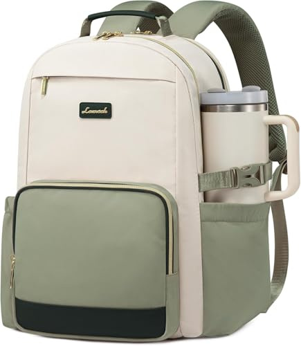 LOVEVOOK damryggsäck, Beige grön, 15.6zoll, modern