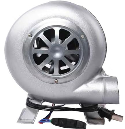 JOUFNING Soffiatore Centrifugo per Barbecue, Soffiatore Elettrico per Fucina da Fabbro 110 V/220 V, Ventilatore per Pompa da Cucina per Esterni, Soffiatore per Accenditore A Carbone(80W)