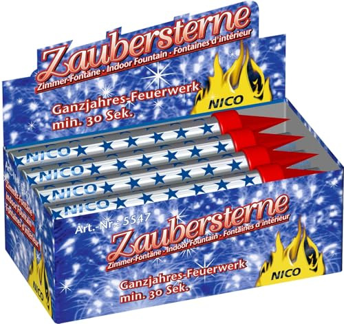 Zaubersterne - klein - Zimmerfontäne - min. 30 Sek. - 12 Stück/Paket