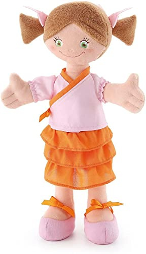Trudi 64427 - Stoffpuppe, 30 cm, Brünnette mit Kopf Plüsch