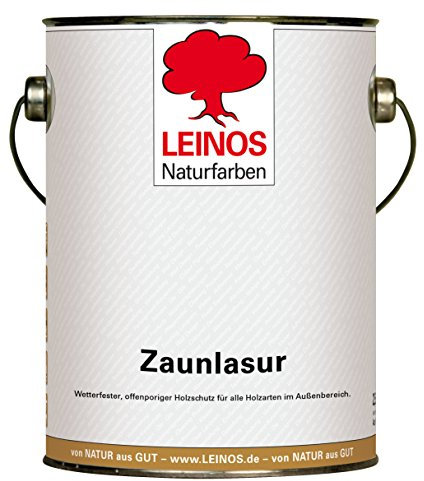 LEINOS Zaunlasur 110 dunkelbraun – wetterfeste Holzlasur für außen, offenporiger Holzschutz, wasserabweisend & atmungsaktiv, 2,5 l für bis zu 36 m²