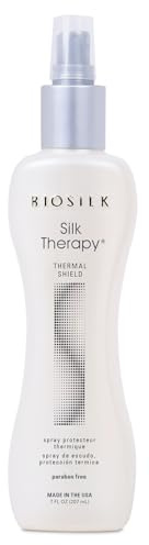 BioSilk Silk Therapy Thermal Shield Protection Spray, Heat Protectant for Hair, Shields Hair from Thermal Damage, Adds Shine & Holds Styles, Sulfate-Free, Paraben-Free, Cruelty-Free, 7 Oz