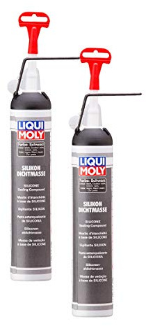 2x LIQUI MOLY 6185 Silikon-Dichtmasse schwarz Dichtmittel 200ml
