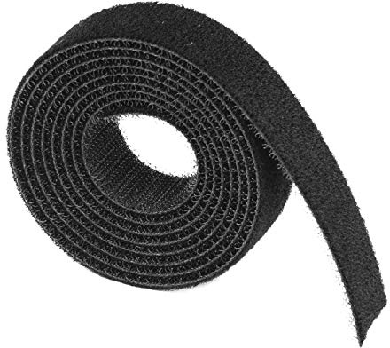 D-Line CTTAPE20001 Kabel-Management, wiederverwendbar, Schwarz, 1,2 m