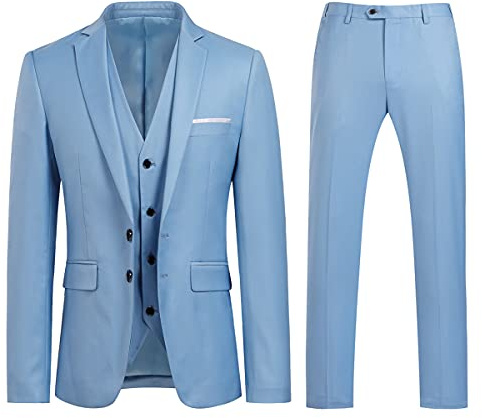 YOUTHUP Costume Homme 3 Pièces Slim Fit Smoking pour Mariage Business