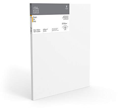 Winsor & Newton 6204001 Professional Keilrahmen aus Leinen, 465 g/m², 3-fach grundiert, mittlere Körnung, ideal für die Ölfarben und Acrylfarben - 100 x 100 cm