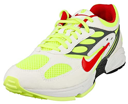 Nike Herren Air Ghost Racer Laufschuhe, Mehrfarbig (White/Atom Red-Neon Yellow-Dark Grey 100)