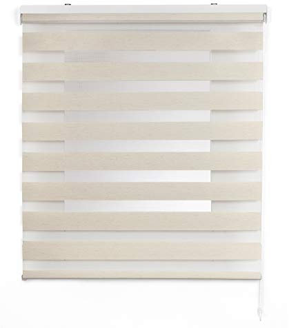 STORESDECO Doppelrollo mit Bohren 250 H x 120 B cm für Fenster & Türen - Zuverlässiger Lichtschutz & Sichtschutz - Kindersichere Rollos für Fenster mit Bohren & Einfacher Montage - Made in Europe