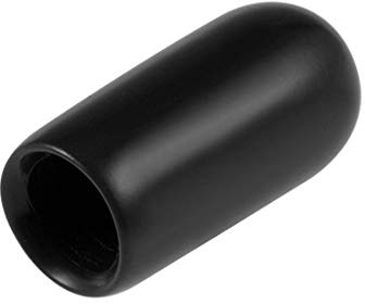 sourcing map 20pcs Rubber End Caps 5mm ID Vinyl Tube Bolt Cap Cover Black | Thread Protectors