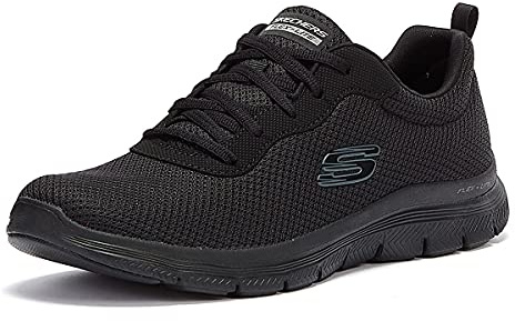 Skechers Women's Flex Appeal 4.0 Brilliant View Sneaker, Black, 7 UK